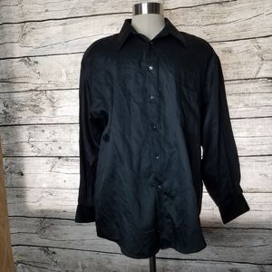 Crazy Horse Black Button Down Dress Shirt Size 18 34-35.Pit to pit approx:  27